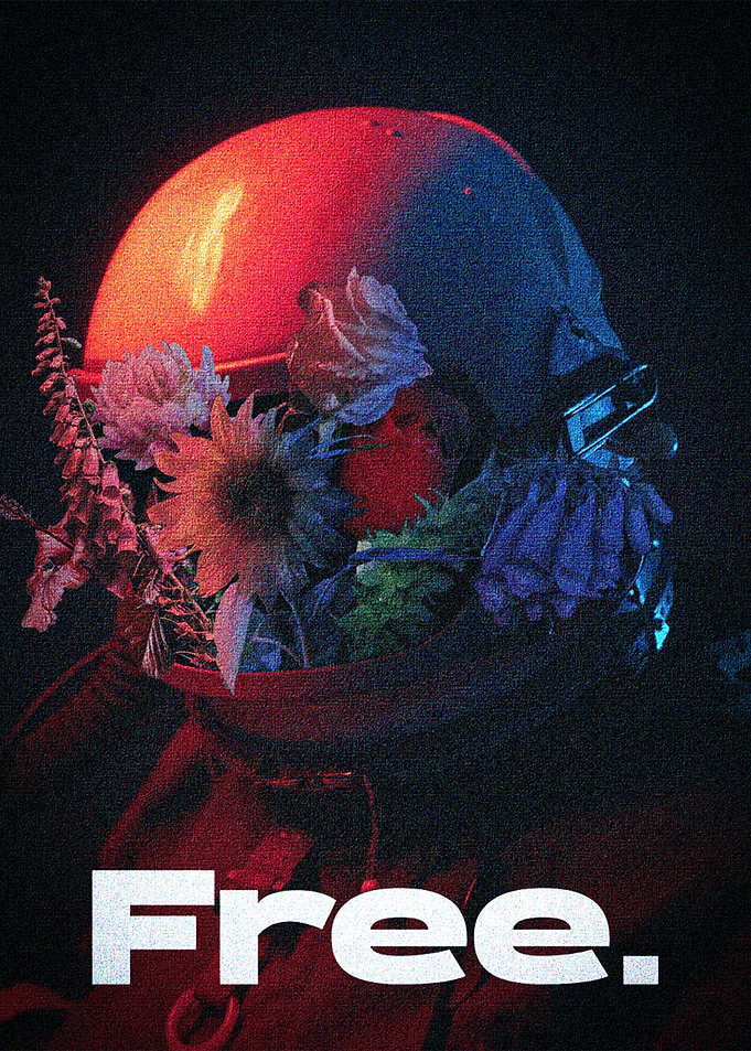 Flowers and Helmet