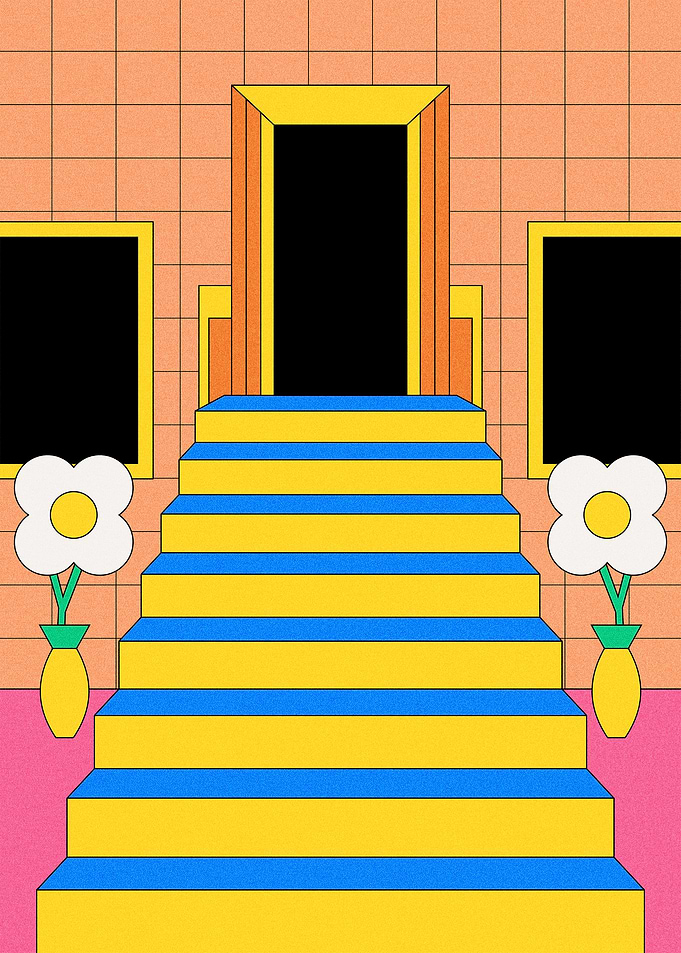Colorful Retro Staircase