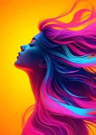 Woman with Flowing Hair