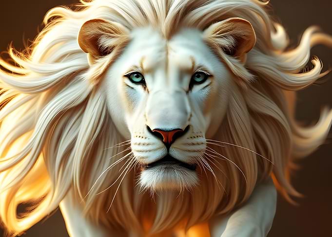 Majestic White Lion