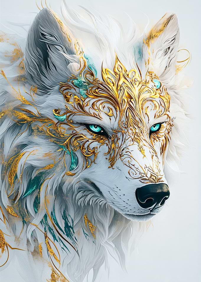 kintsugi wolf face
