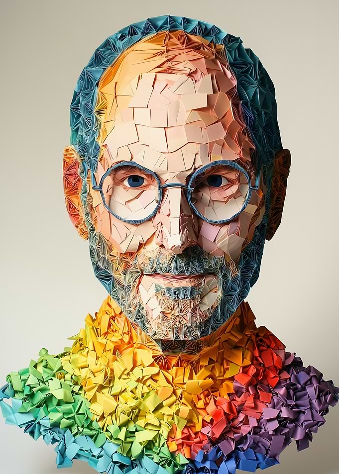 Steve Jobs Paper Art