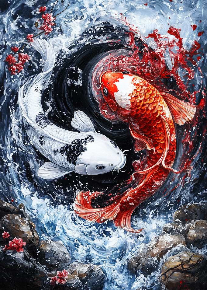 Yin Yang Koi Fish