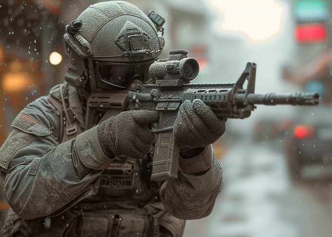 Soldier in Snow