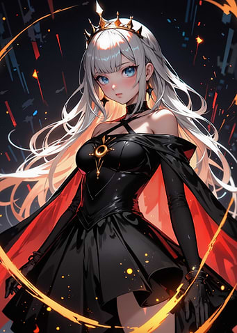Anime Girl with Crown