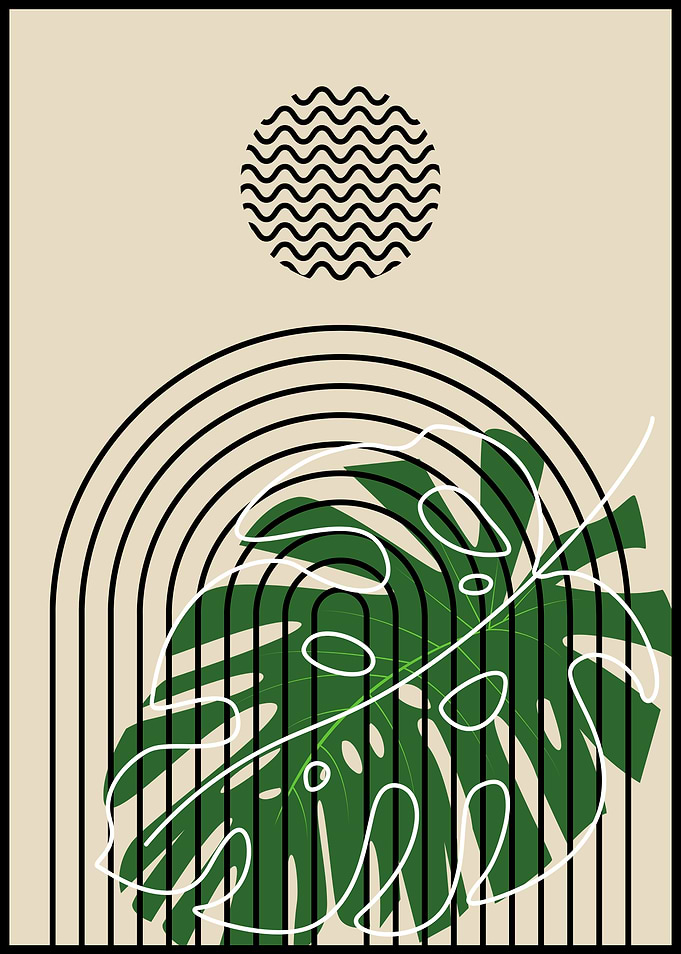 Tropical Leaf Abstract Art