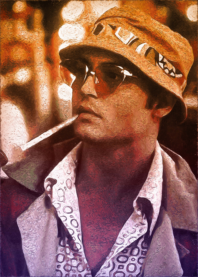 Man in Sunglasses and Hat
