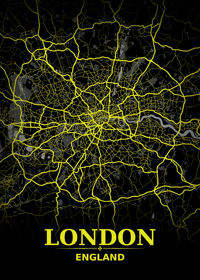 London Street Golden City Map