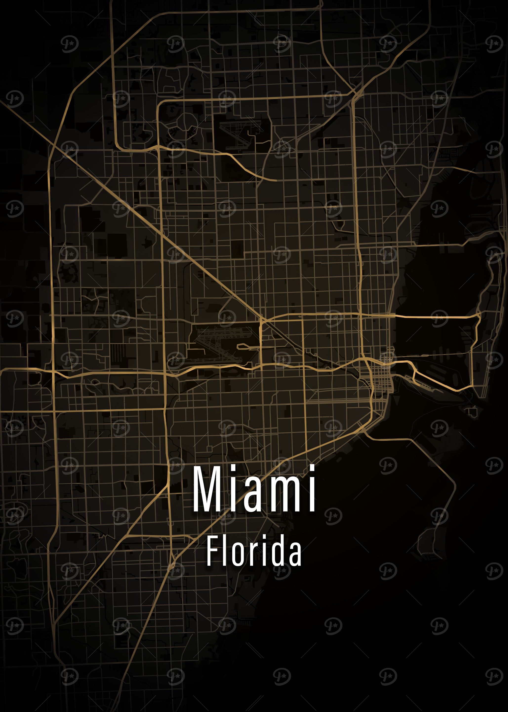 Miami City Map Florida