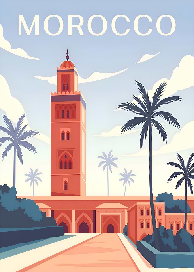 Morocco Travel Poster