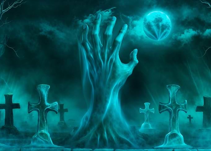 Ghostly Hand in Graveyard