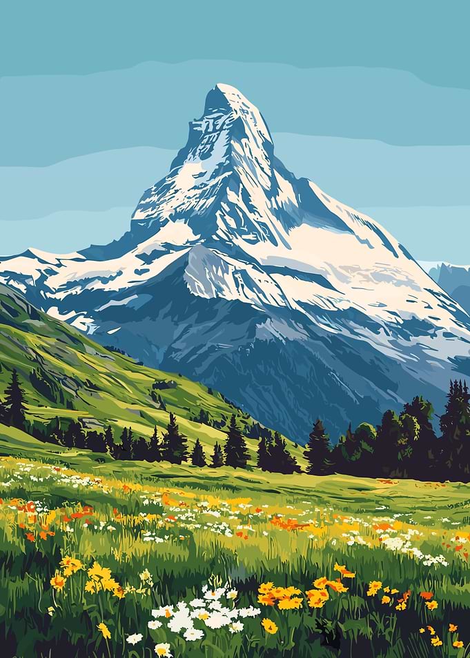 Swiss Mountain Landscape