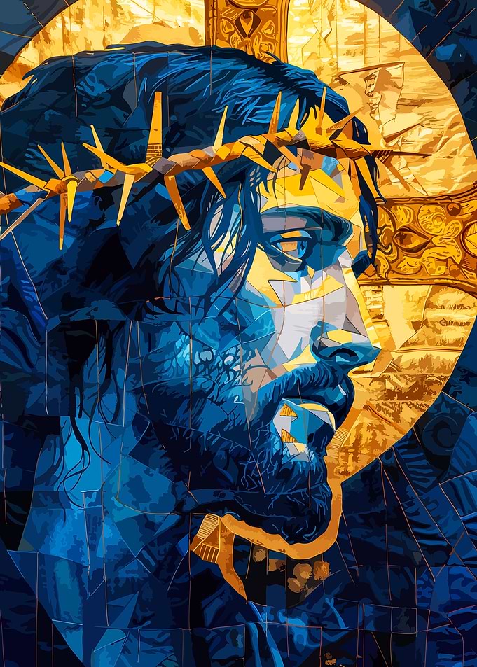 Mosaic Jesus Portrait