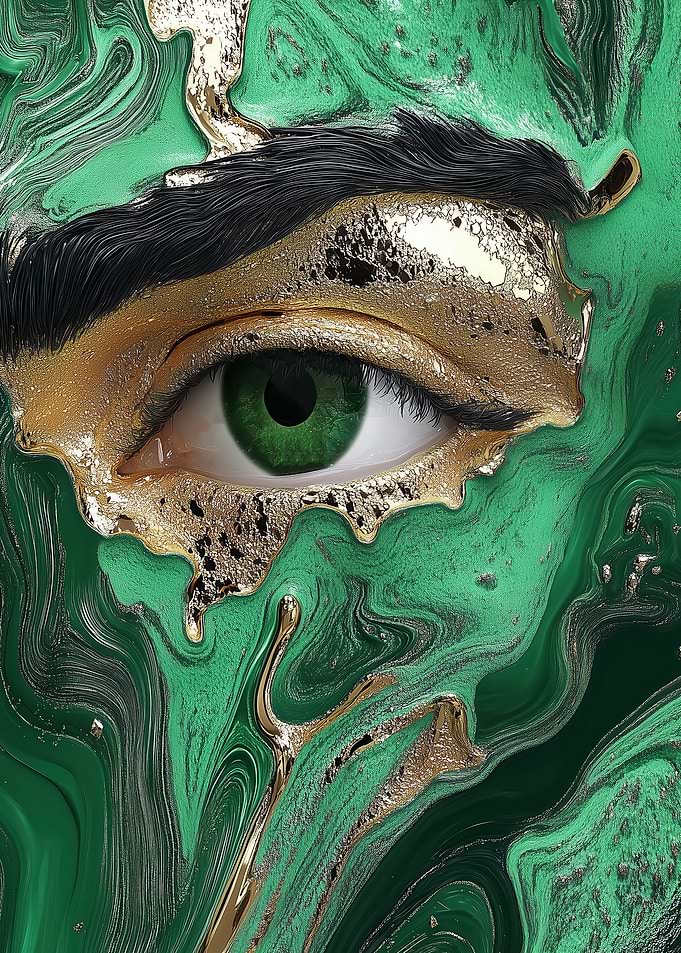 Emerald Eye with Gold