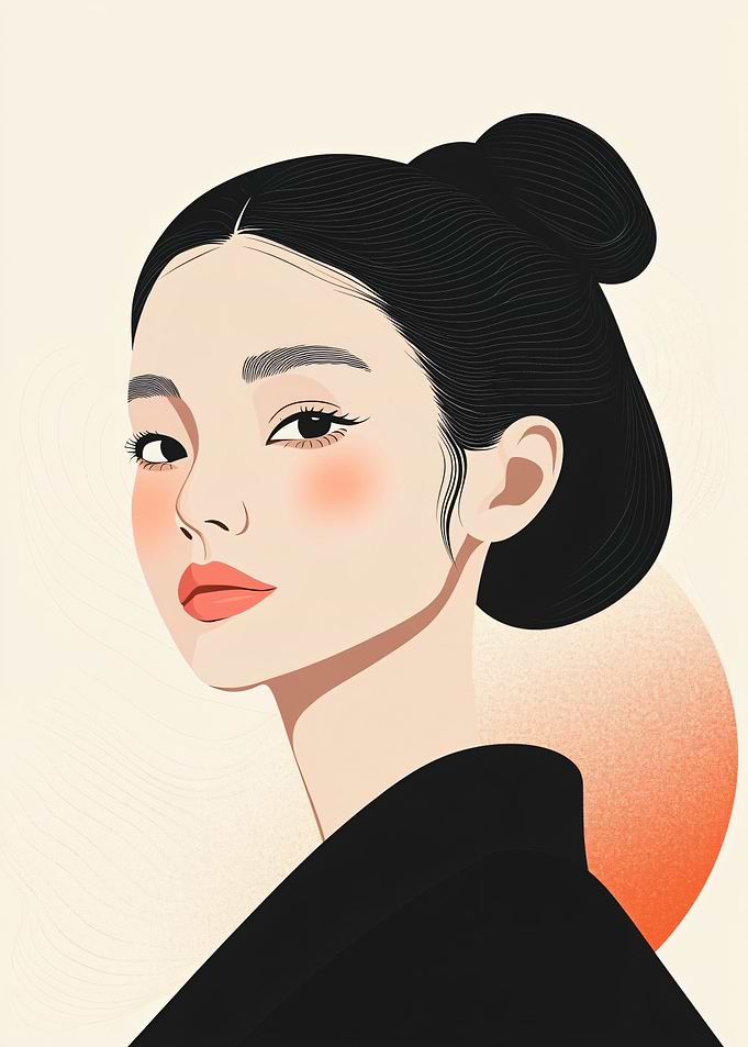 Elegant Woman in Kimono