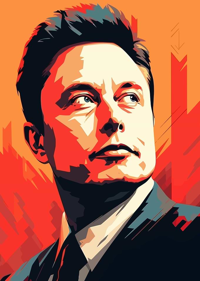 Elon Musk Pop Art Portrait
