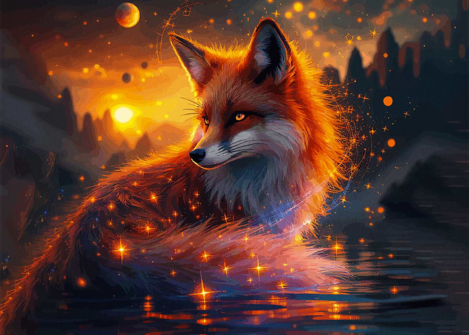 Magical Fox Sunset