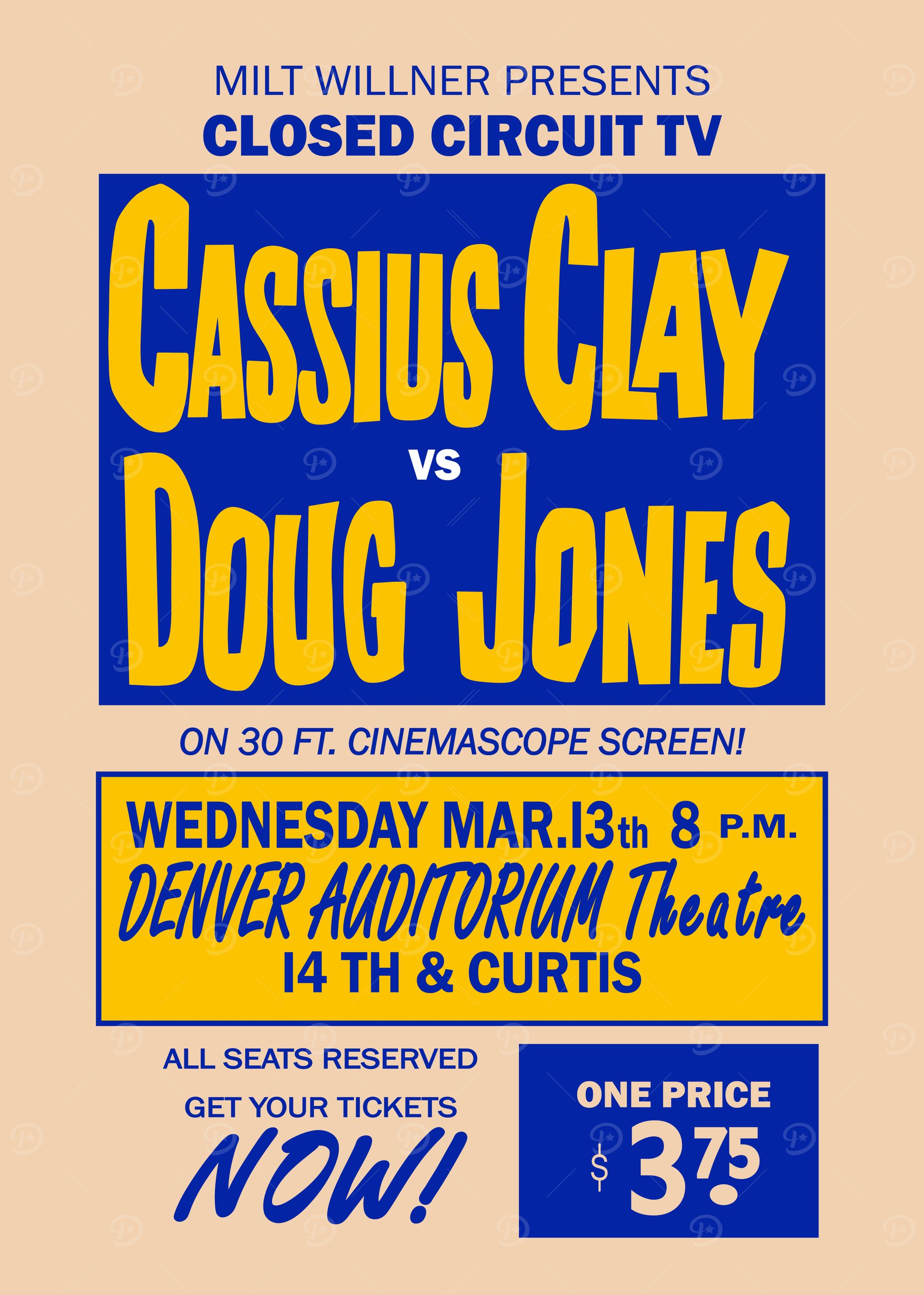 Cassius Clay vs. Doug Jones Fight Poster