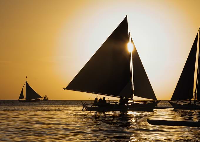 Sunset Sailboats in Boracay
