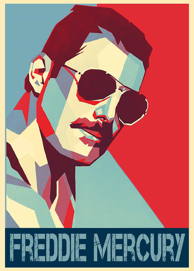 Freddie Mercury Pop Art Poster