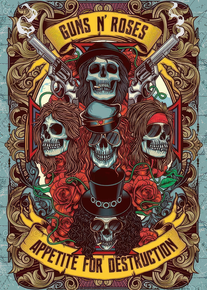 Guns N' Roses Skull Poster