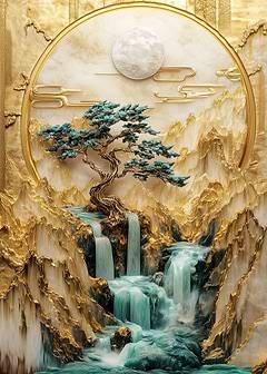Golden Waterfall Kintsugi