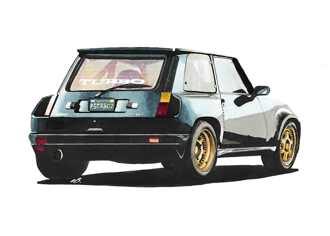 Renault 5 Turbo 2 Illustration