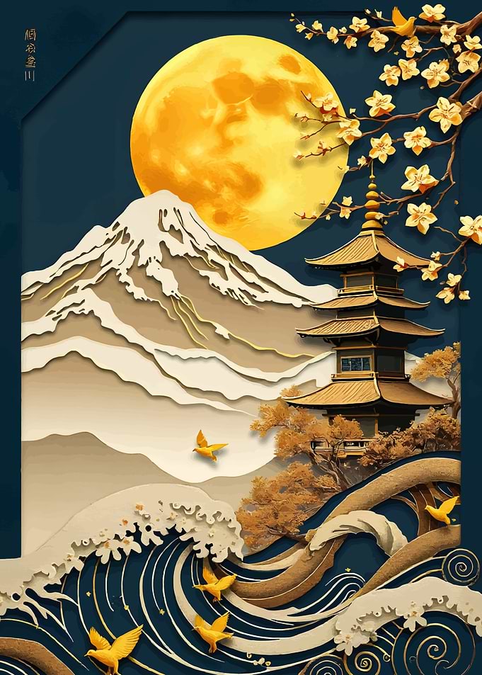 Abstract Japanese Landscap