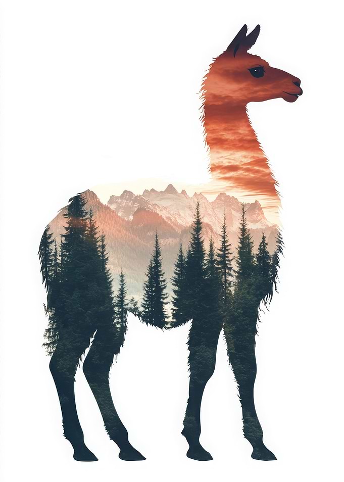 Llama Mountain Sunset