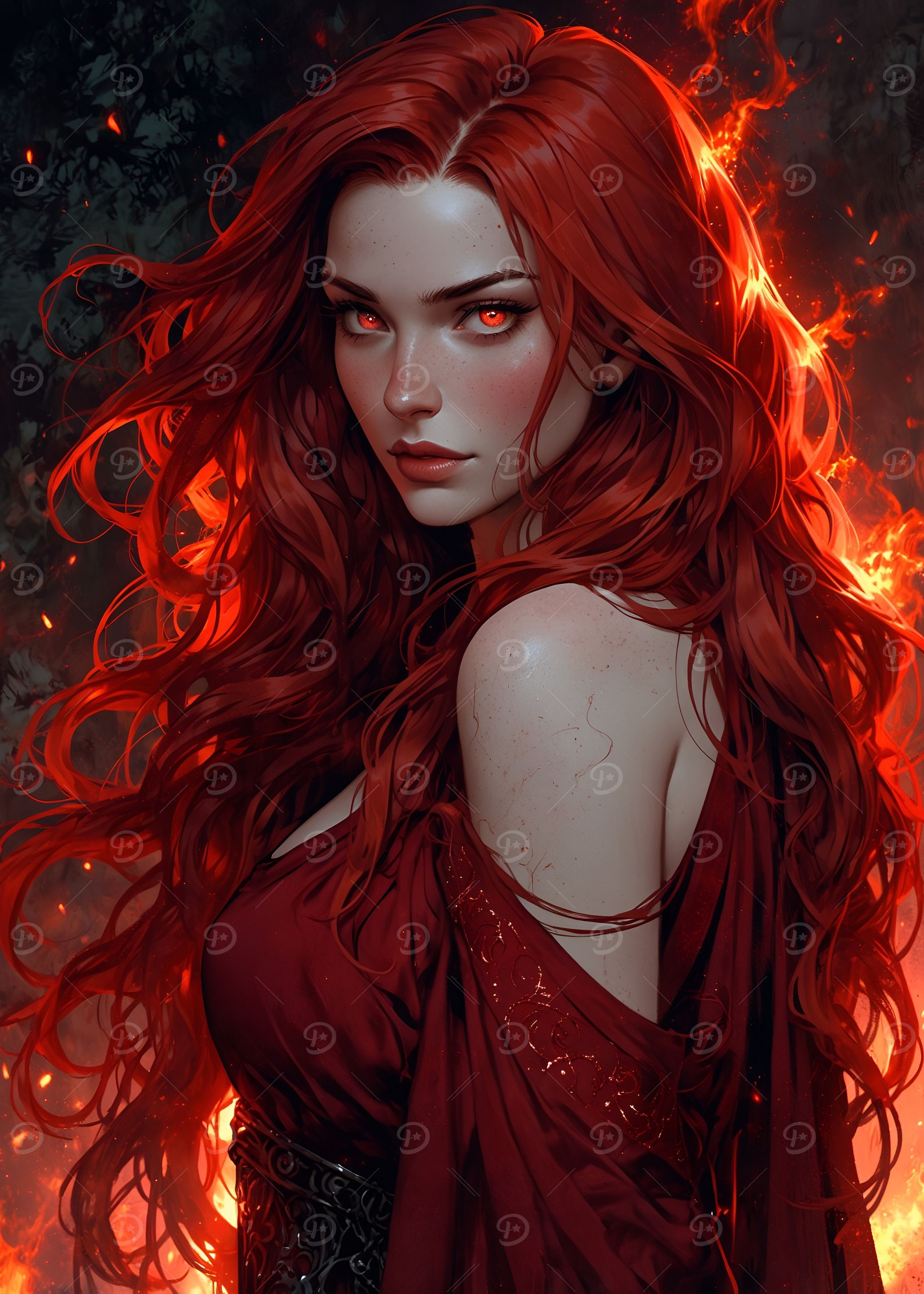 Fiery Redhead Portrait
