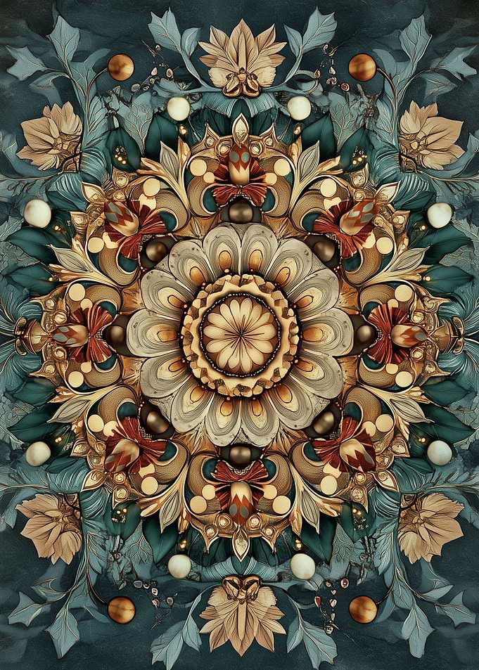 Ornate Floral Mandala