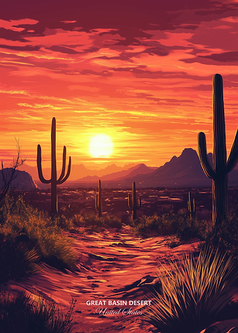 Great Basin Desert Sunset USA