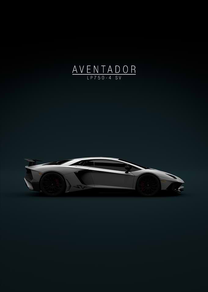 2016 Lamborghini Aventador lp750-4 SV - Silver - Green Tint