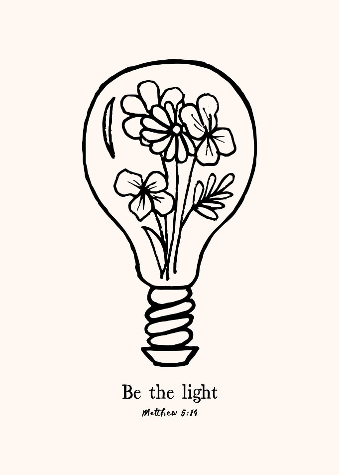 Be the light, Matthew 5, Bible Verse, Christian Art, Faith Decor