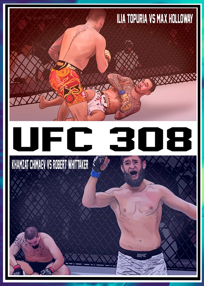 UFC 308 Fight Poster