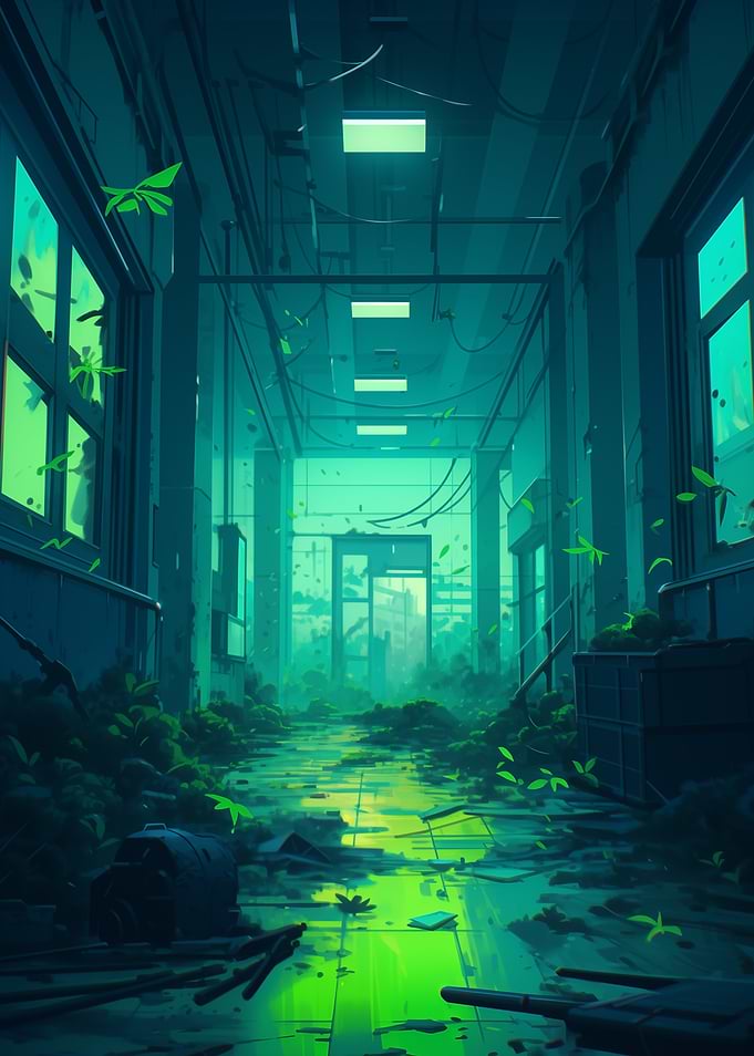 Overgrown Hallway