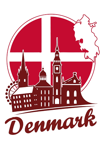 Denmark Cityscape Illustration