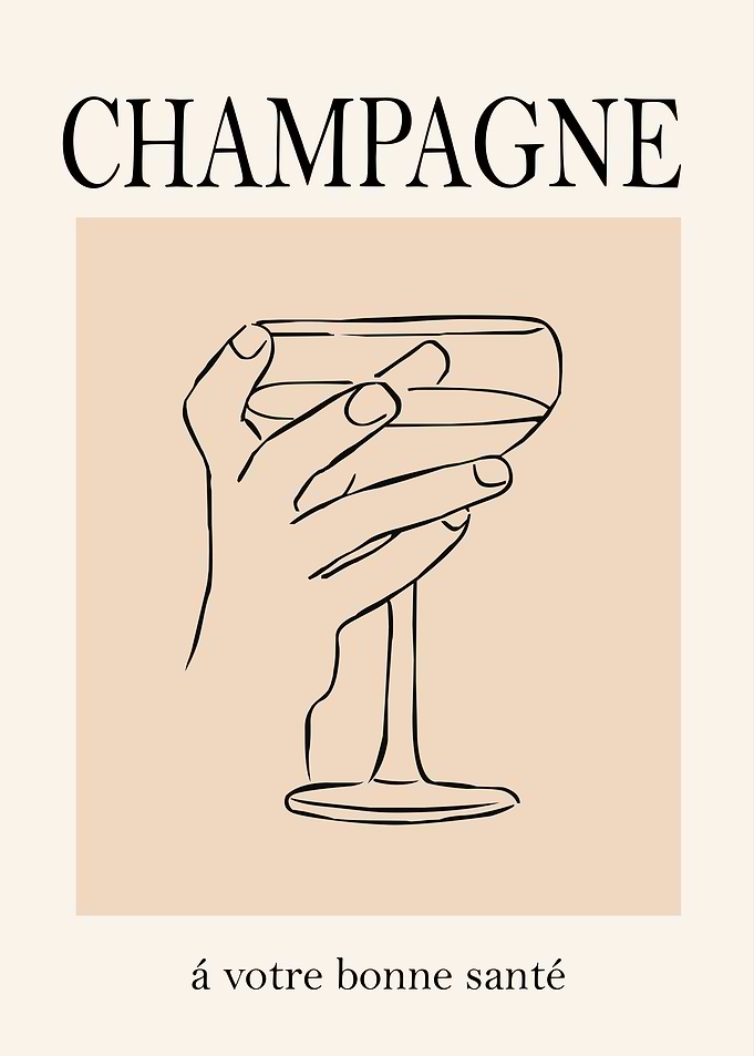 Champagne Toast Illustration
