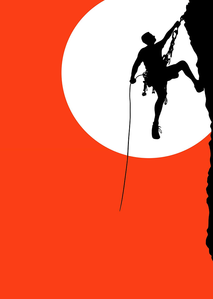 Rock Climbing Silhouette