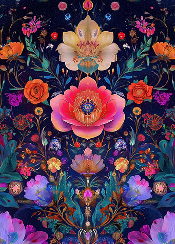 Floral Galaxy Art