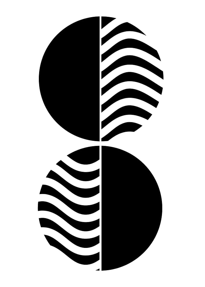 Abstract Black and White Circles