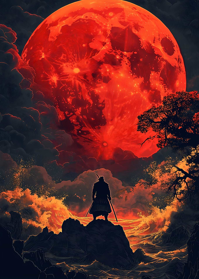 Samurai Under Blood Moon