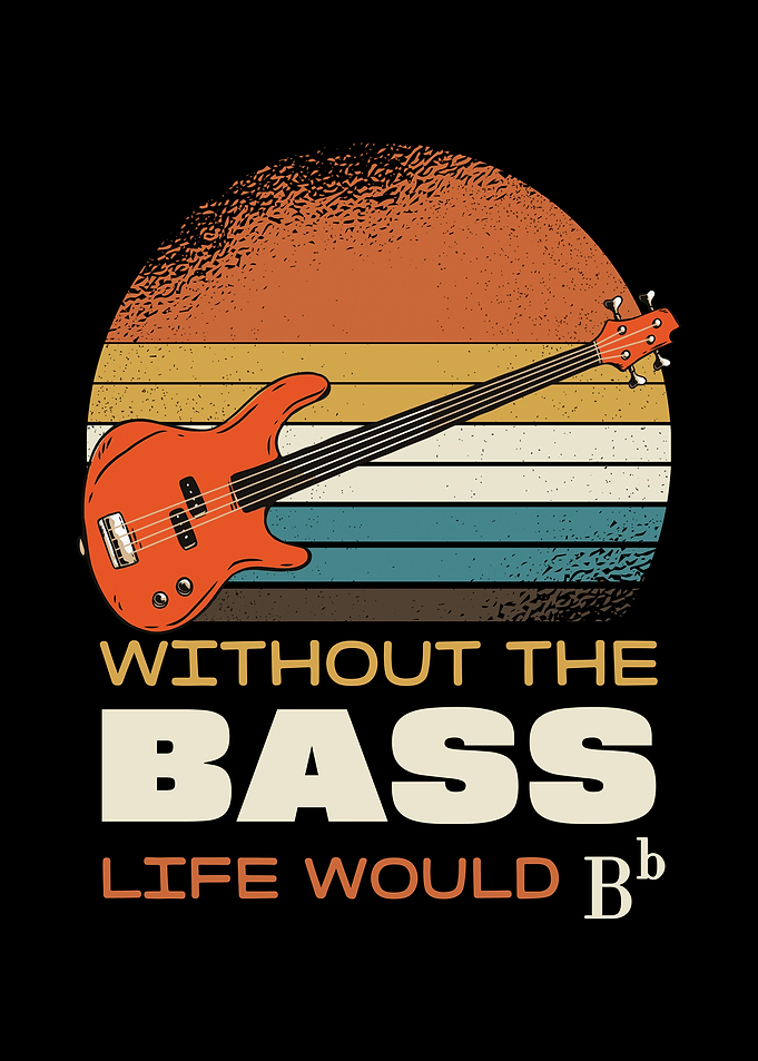 Bass Guitar Retro Design