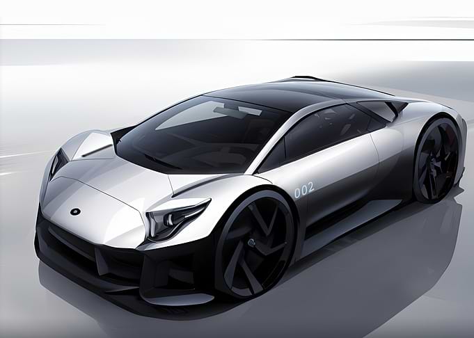 Silver Sports Car Concept