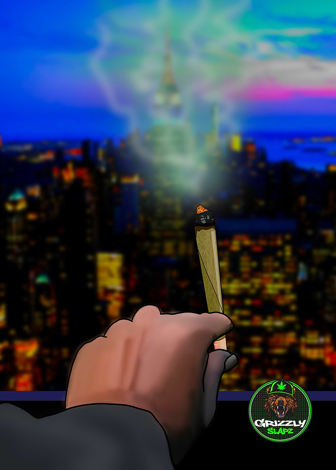 Grizzly Slaps Cityscape