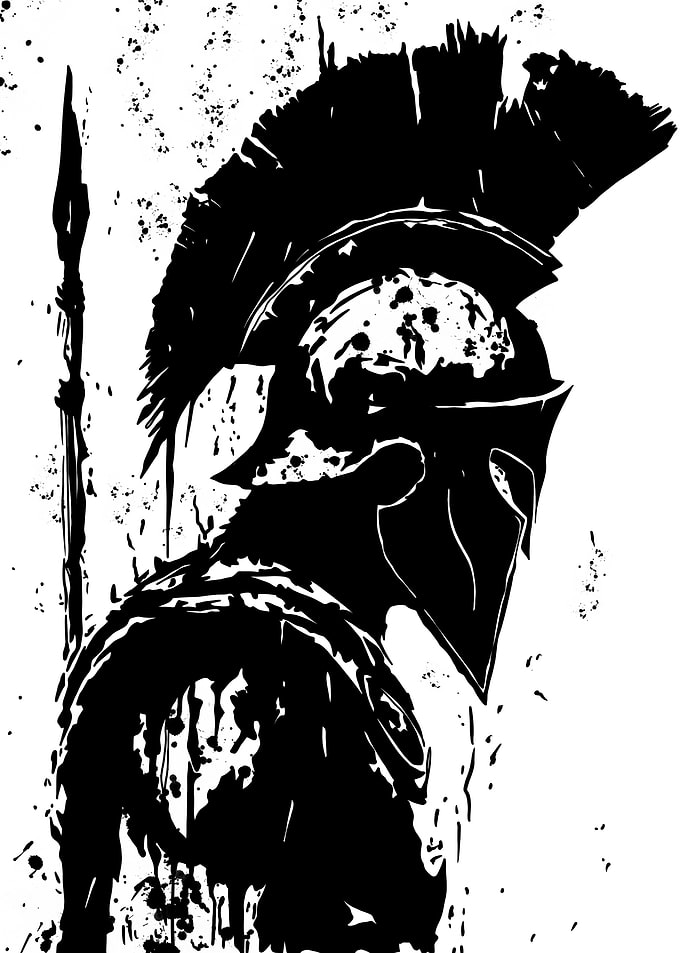 Spartan Warrior Silhouette