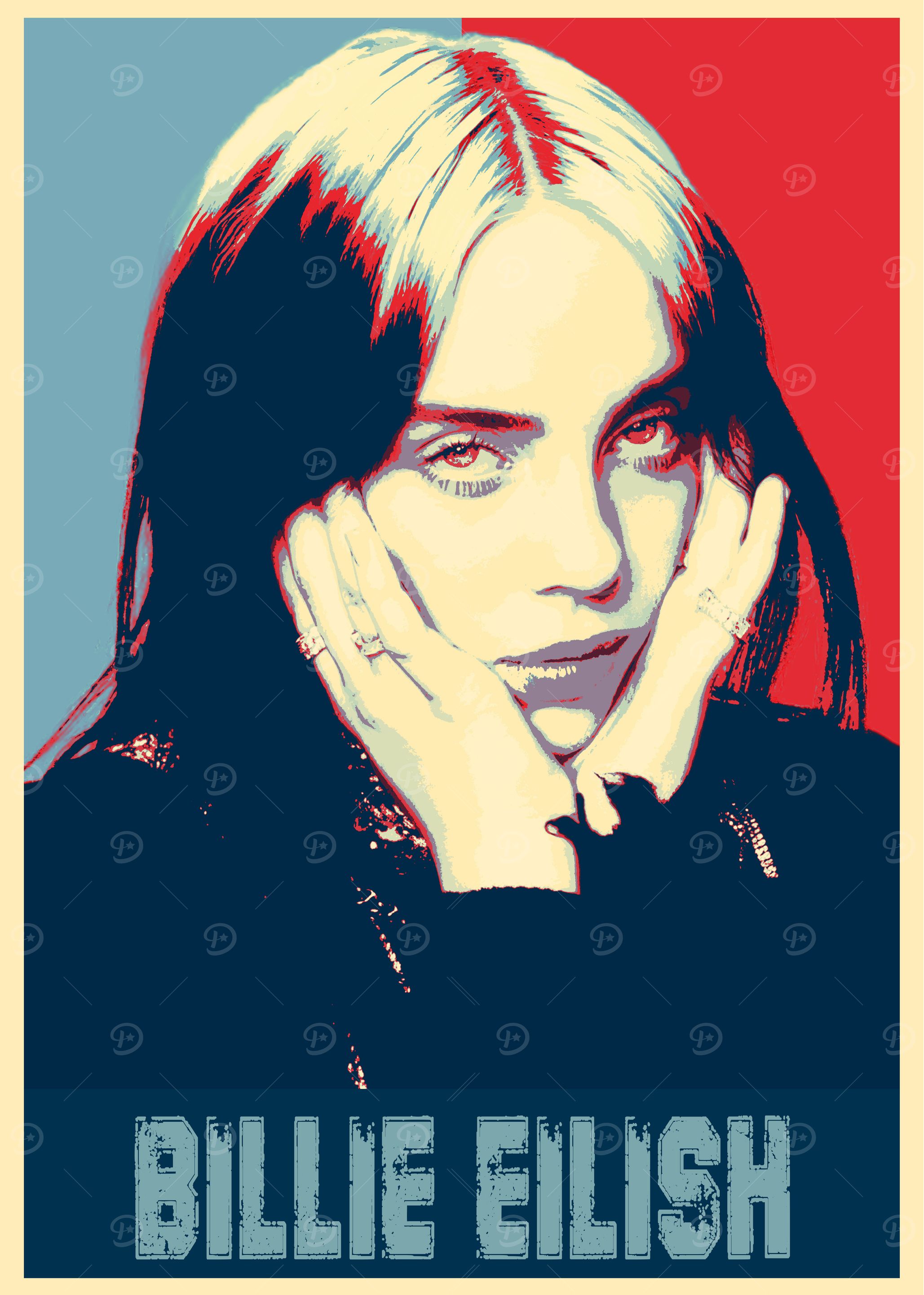 Billie Eilish Pop Art Poster