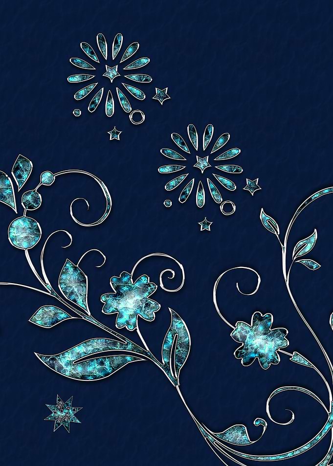 Teal Floral Design
