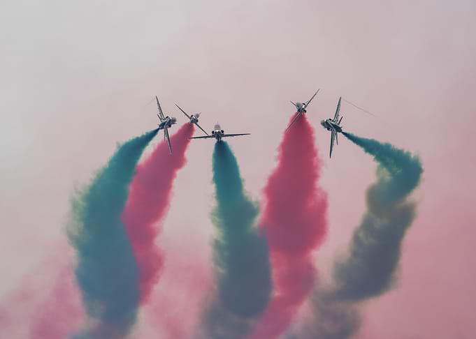 Air Show Smoke Trails saudi hawk