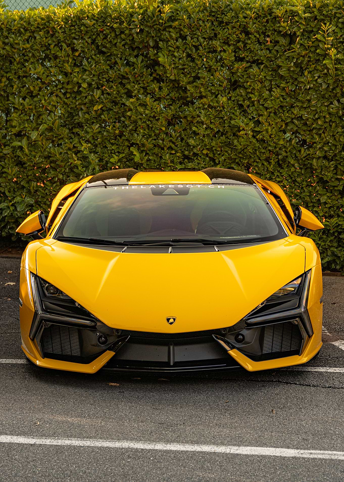 Yellow Lamborghini Revuelto V12 Sports Car